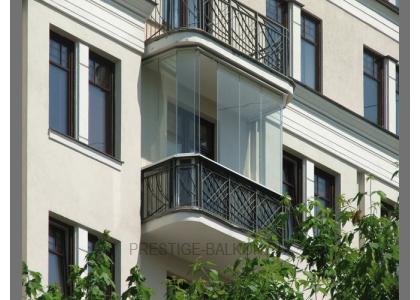 Финское безрамное остекление балкона в Одинцово