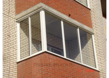 Холодное остекление балкона профилем Provedal и шумопонижающими отливами Одинцово