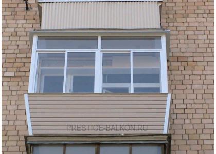 Холодное остекление алюминиевыми окнами с выносом и нащельниками в Одинцово