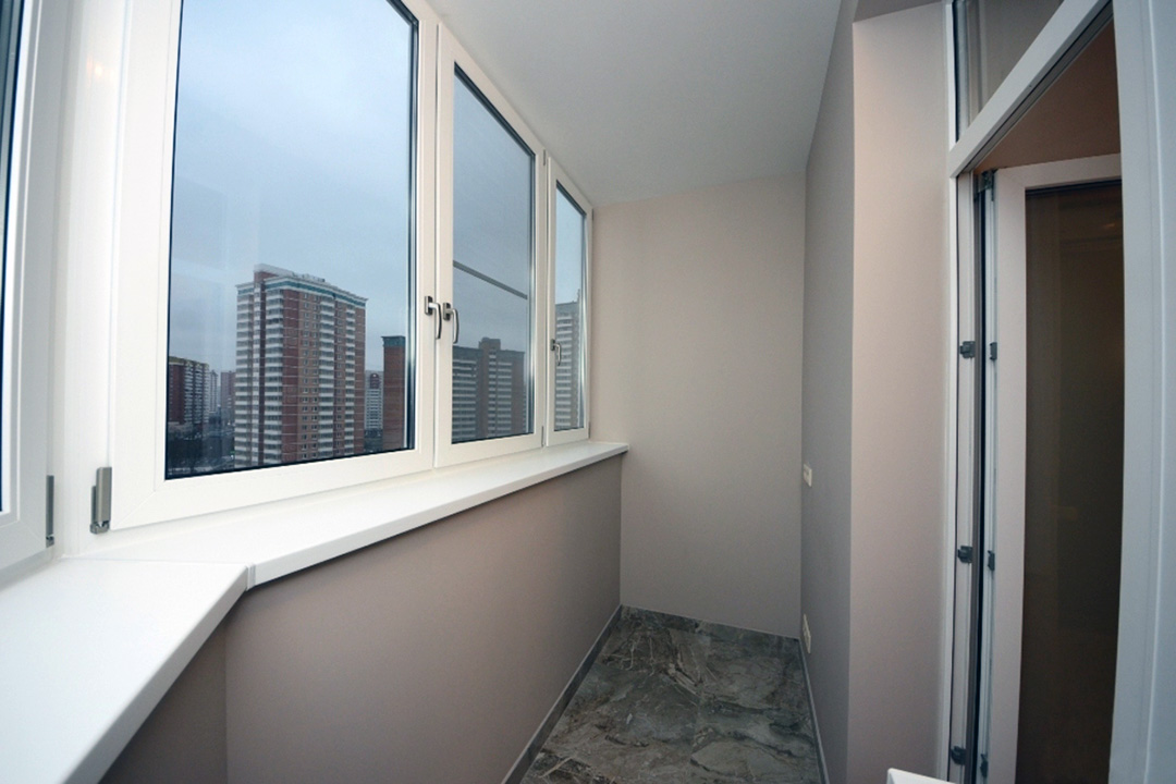 Отделка балконов и лоджий гипсокартоном в Одинцово